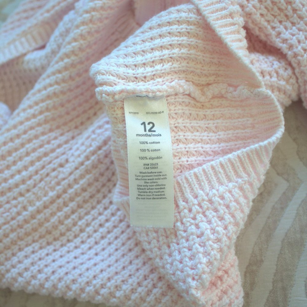🚼 Carter's Pink Knitted Cardigan | Hooded Sweater - Picture 3 of 8